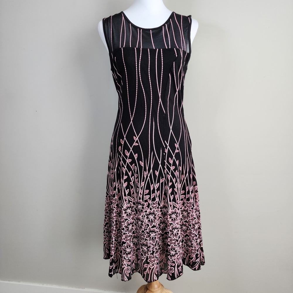 NEW Anna Bella Tea Dress Womens Small Midi Feminine Light Flowy Cocktail Party